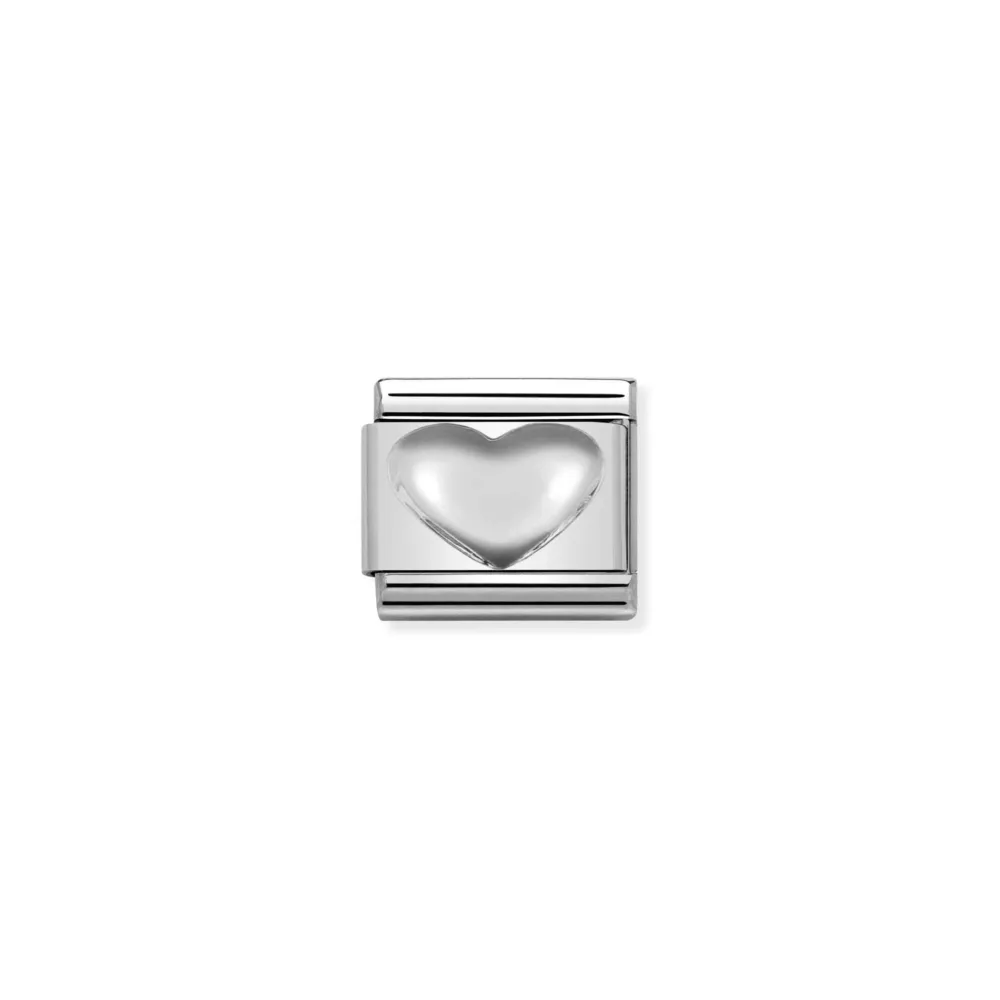 Link Corazón Relieve Plata