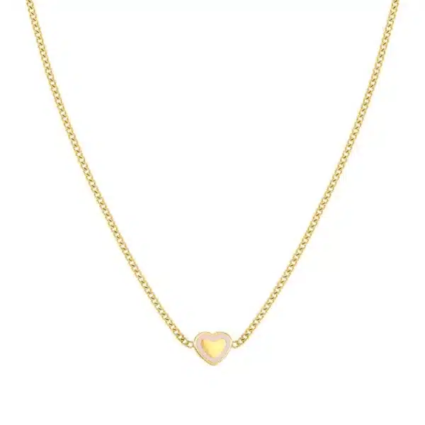 Collar Corazón Amarillo