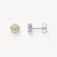 Pendientes Pequeños Margaritas Lovely Daisy Plata