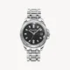 Reloj señora esfera negra plata