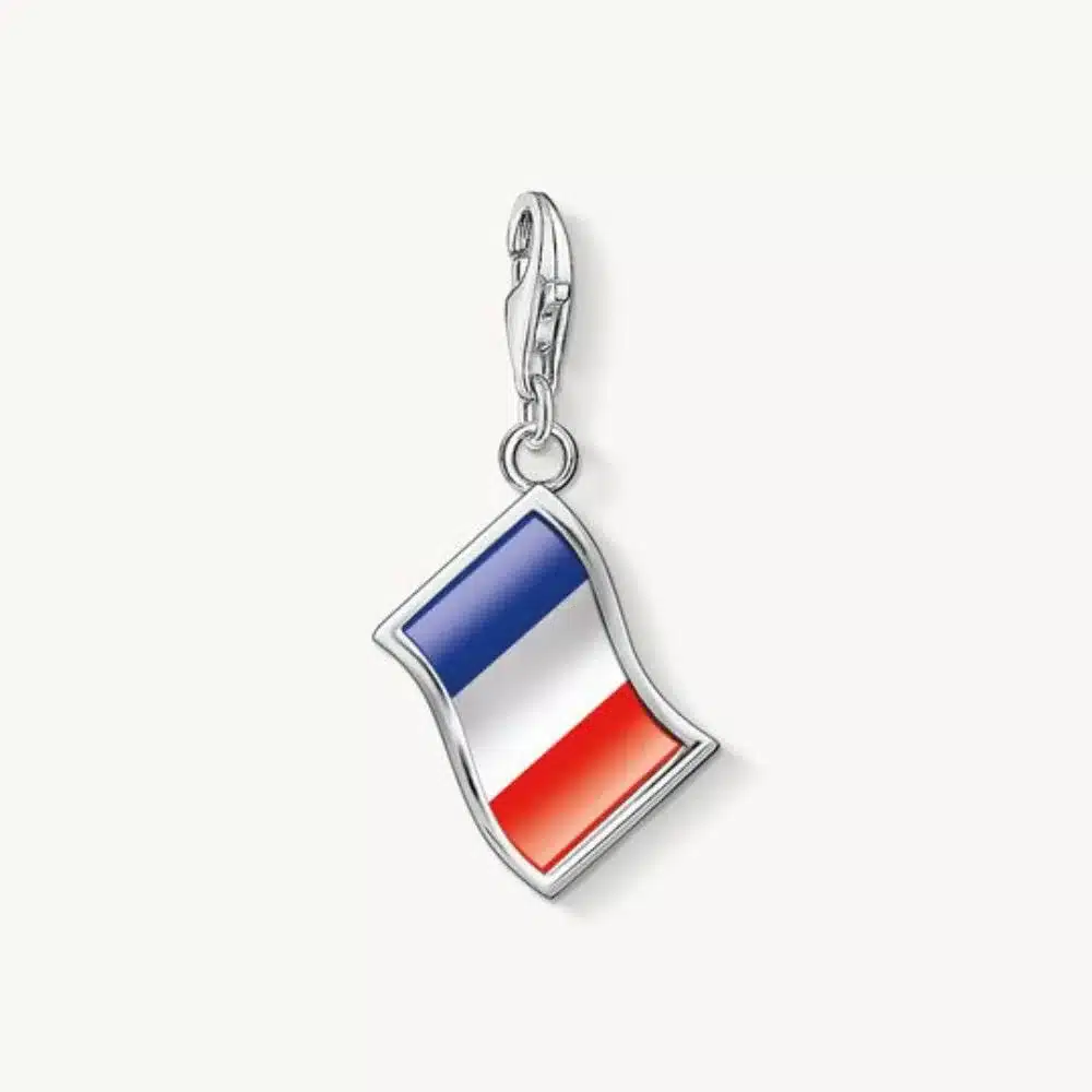 Charm Bandera Francesa Plata