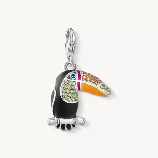 Charm Tucán Colores Plata