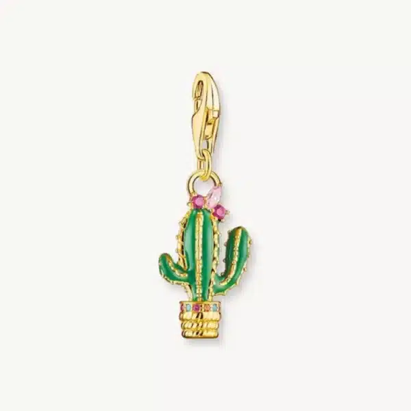 Charm Cactus Verde Oro