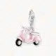 Charm Scooter Rosa Plata