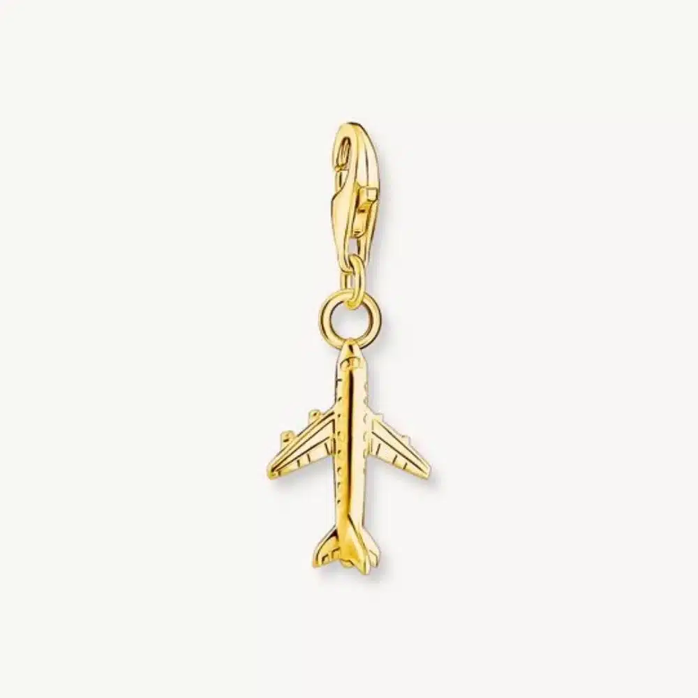 Charm Avión Chapado Oro