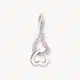 Charm Corazón Rosa Plata