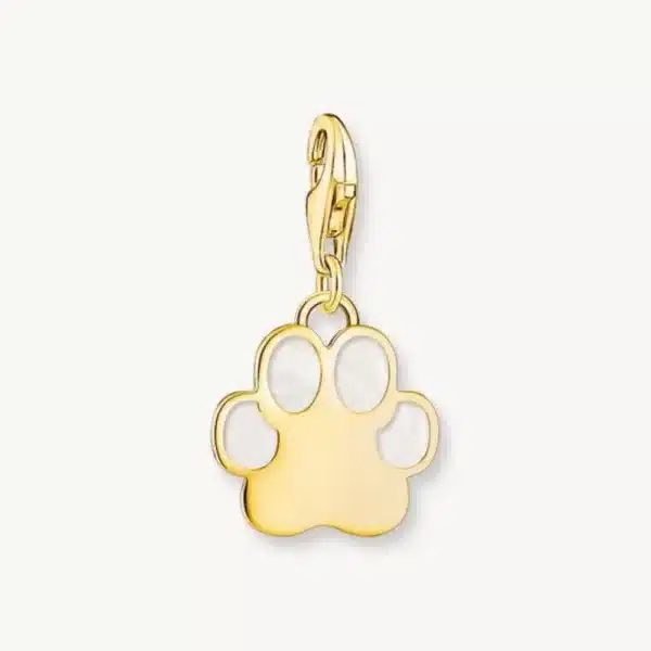 Charm Huella Perro Oro