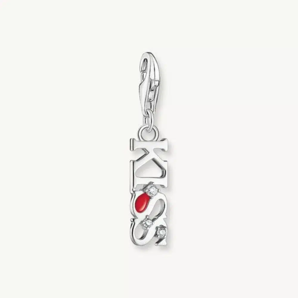 Charm Kiss Plata Piedras