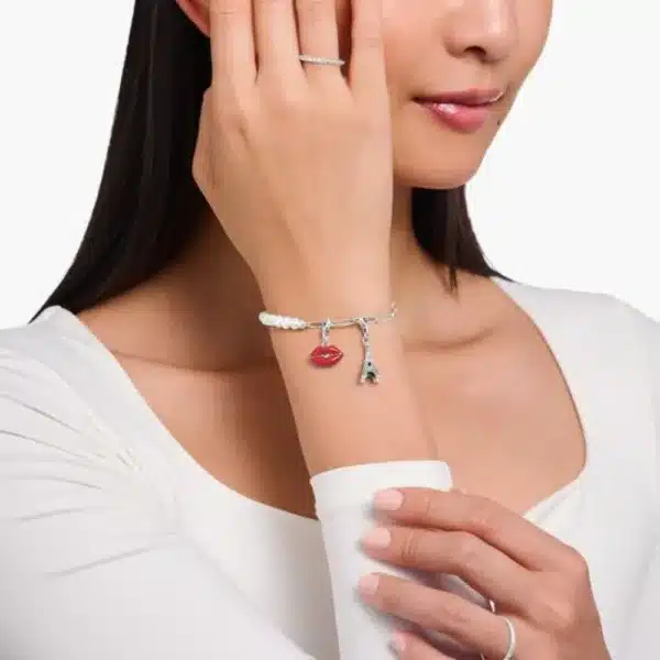 Charm Beso Rojo Plata-2