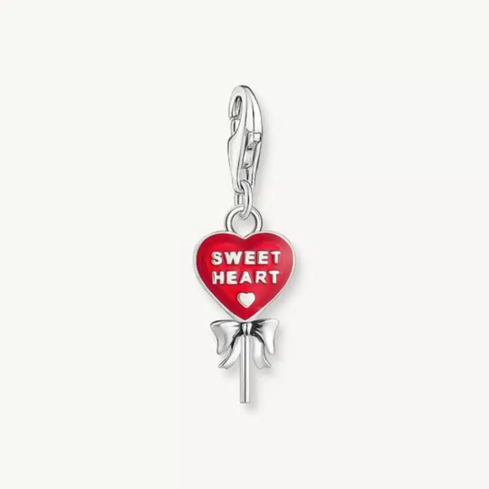 Charm Piruleta Roja Corazón