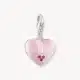 Charm Corazón Rosa Plata