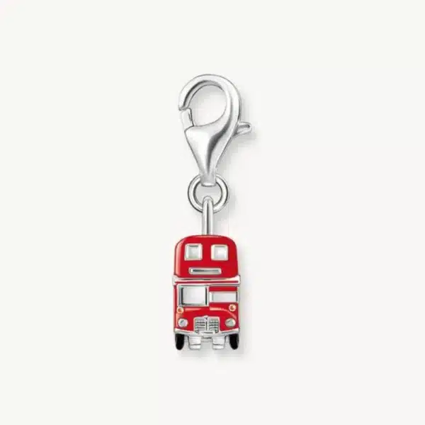 Charm Autobús Rojo Plata-1