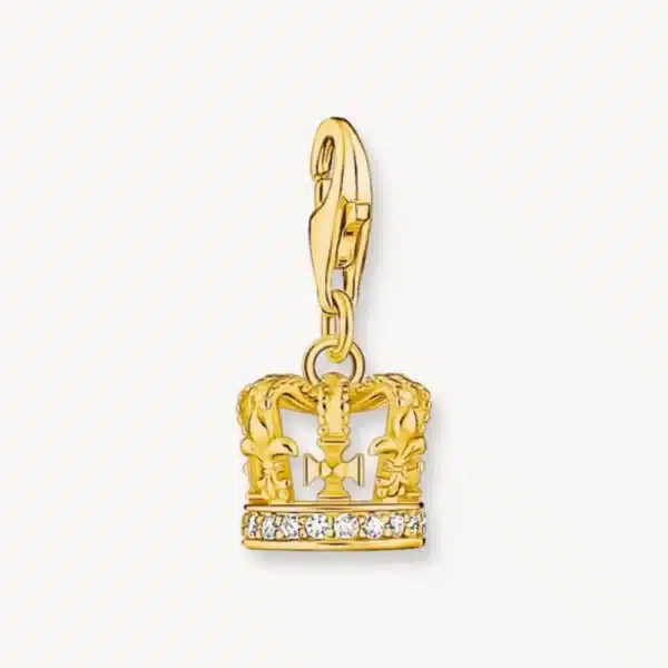 Charm Corona Oro Piedras