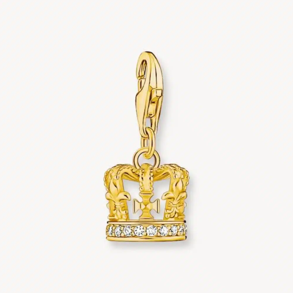 Charm Corona Oro Piedras