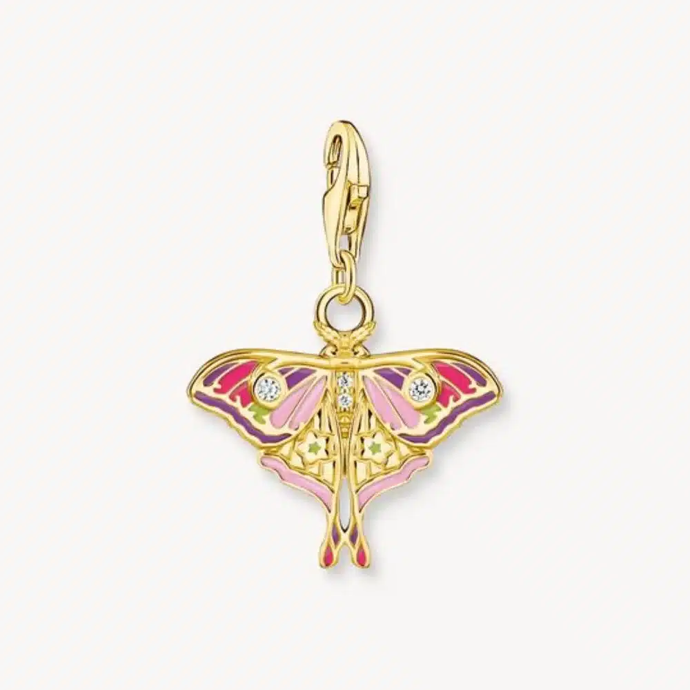 Charm Polilla Colores Oro