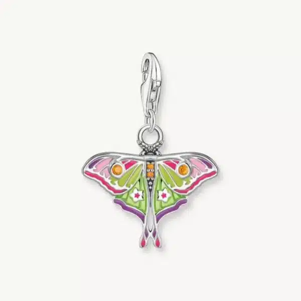 Charm Polilla Colores Plata