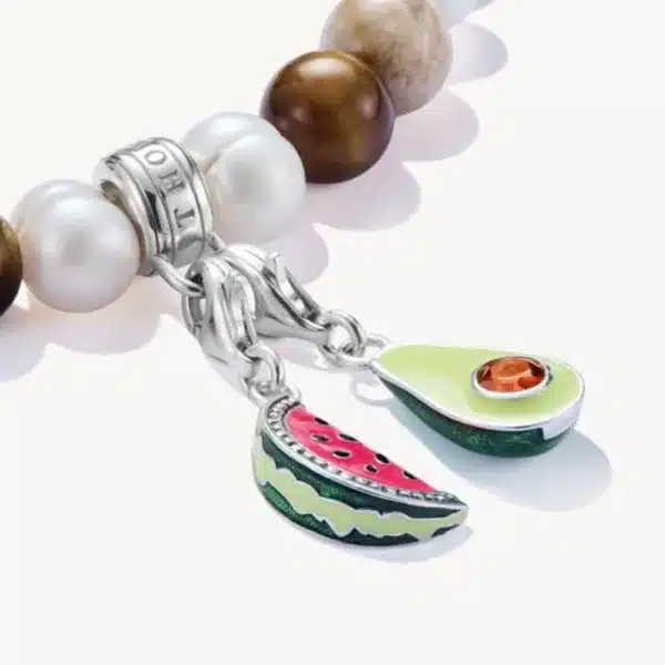 Charm Sandía Verde Plata-1