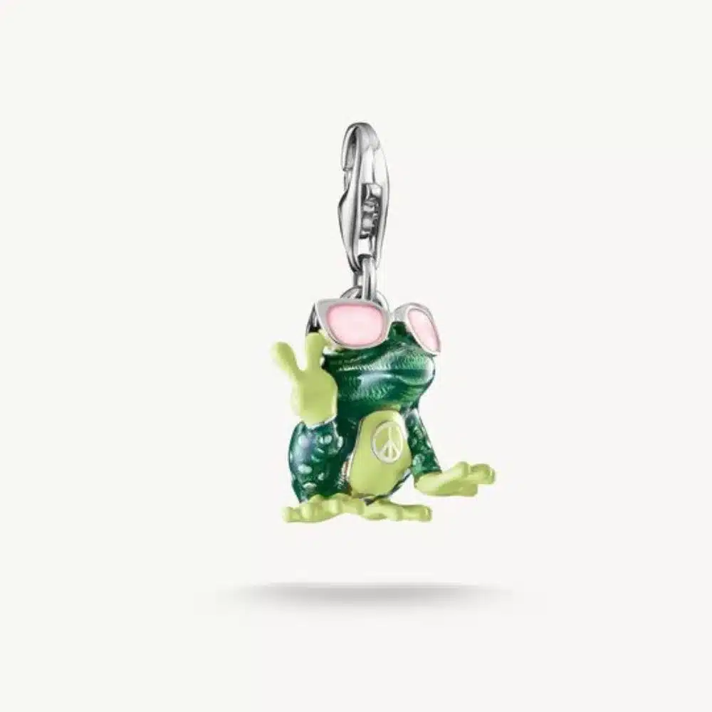 Charm Rana Verde Plata