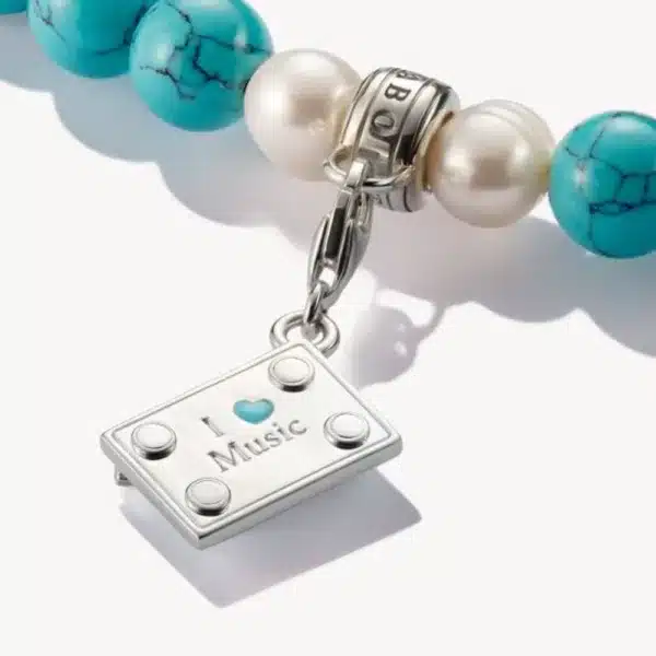 Charm Tocadiscos Azul Plata-1