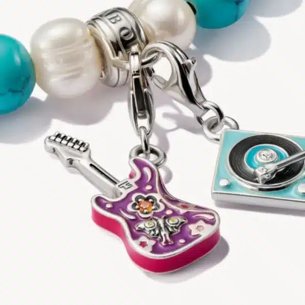 Charm Guitarra Eléctrica Plata-1