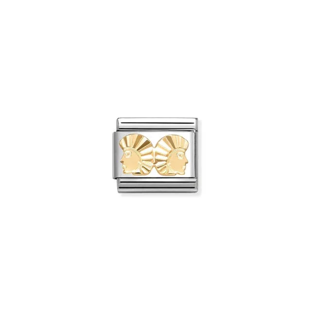 Link Composable Oro Géminis Brillante